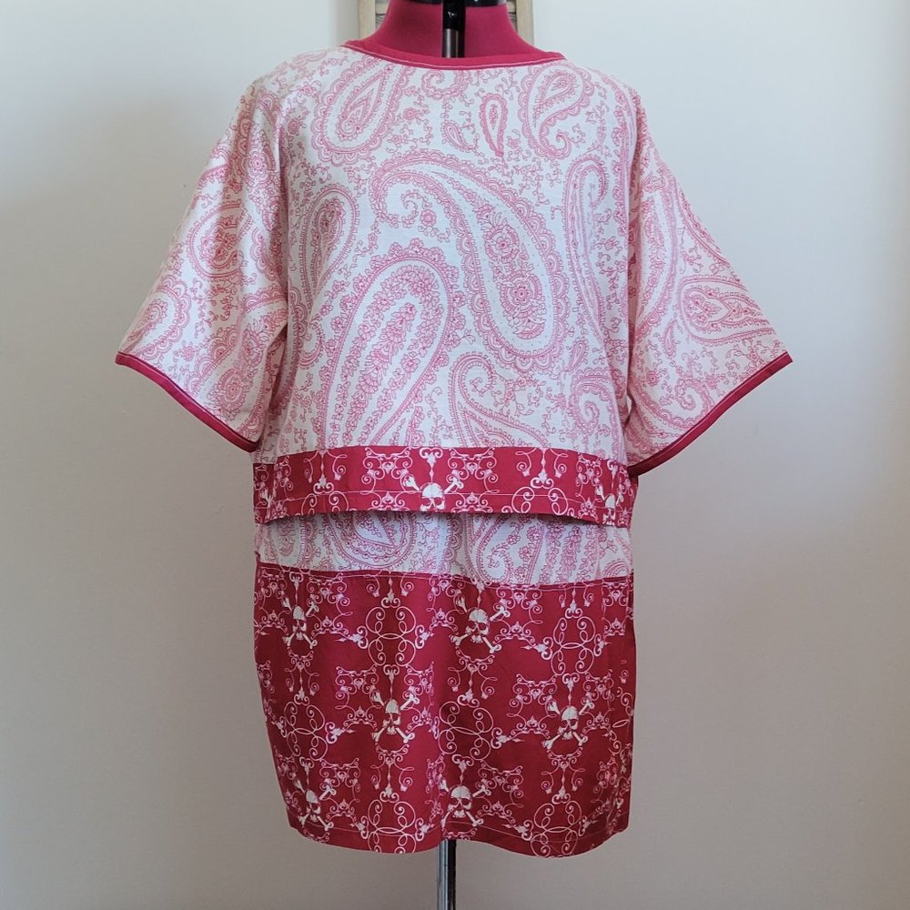 Handmade 2pc Skirt and Top, Paisley and Skull Design